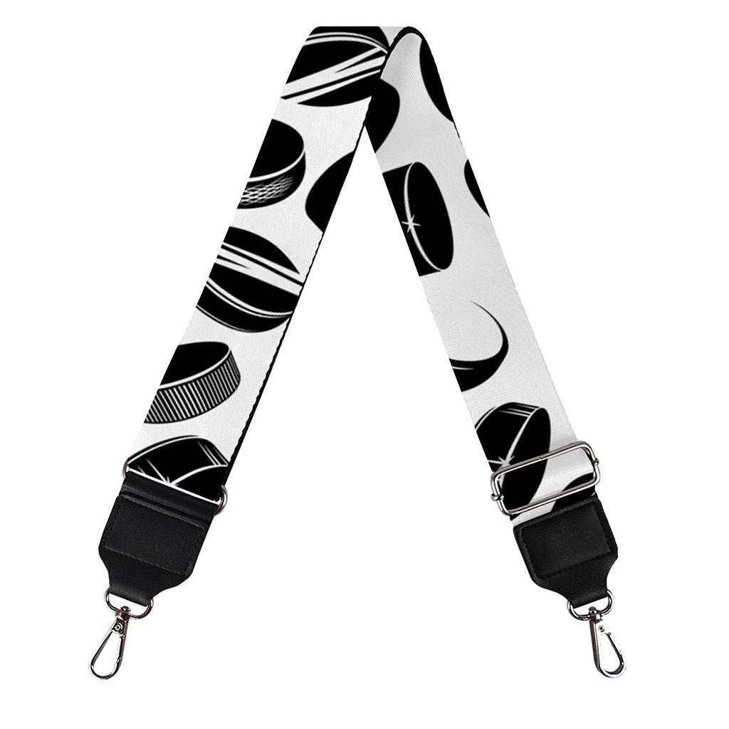 Hockey Puck Pattern Print Bag Strap