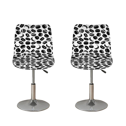 Hockey Puck Pattern Print Bar Stool Covers