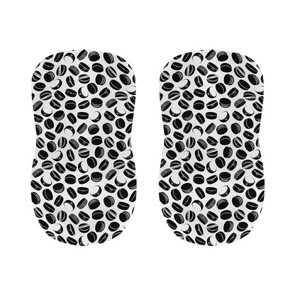 Hockey Puck Pattern Print Bar Stool Covers