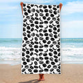 Hockey Puck Pattern Print Beach Towel