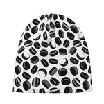 Hockey Puck Pattern Print Beanie
