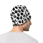 Hockey Puck Pattern Print Beanie