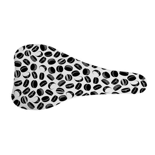 Hockey Puck Pattern Print Bicycle Seat Cover