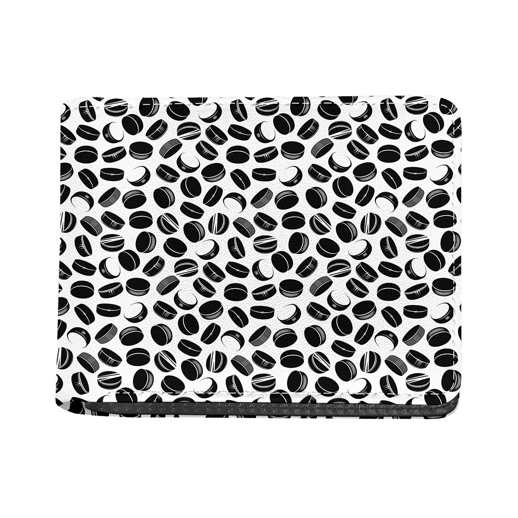 Hockey Puck Pattern Print Bifold Wallet