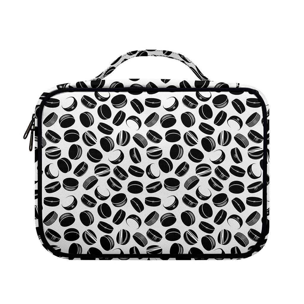Hockey Puck Pattern Print Briefcase Bible Bag