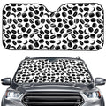 Hockey Puck Pattern Print Car Windshield Sun Shade