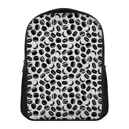 Hockey Puck Pattern Print Casual Backpack