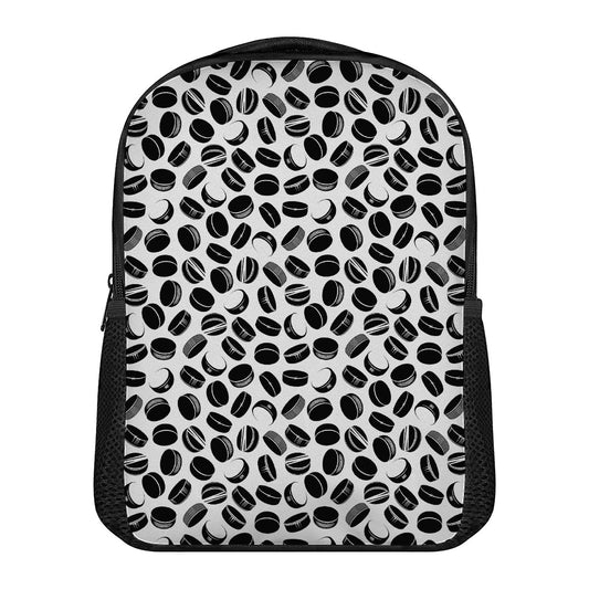 Hockey Puck Pattern Print Casual Backpack