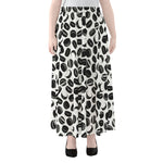 Hockey Puck Pattern Print Chiffon Maxi Skirt