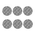 Hockey Puck Pattern Print Coaster Set