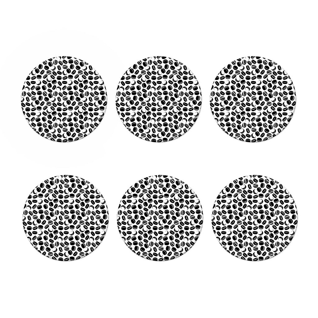 Hockey Puck Pattern Print Coaster Set