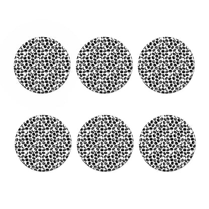 Hockey Puck Pattern Print Coaster Set