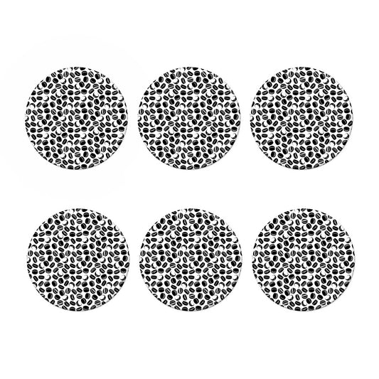 Hockey Puck Pattern Print Coaster Set