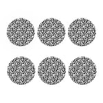 Hockey Puck Pattern Print Coaster Set