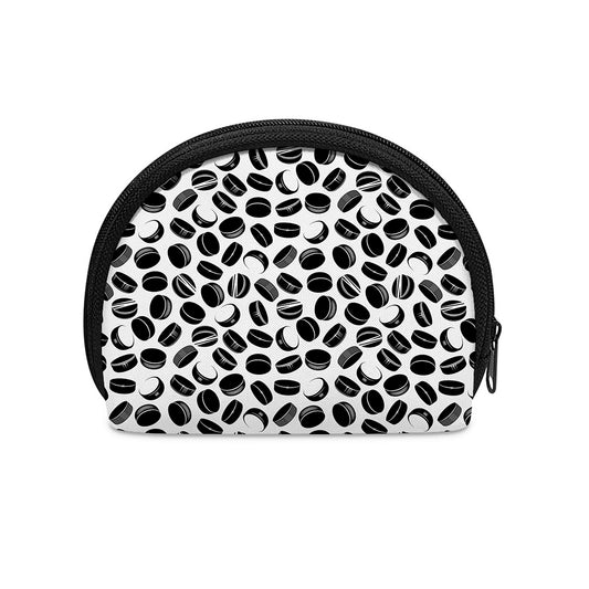 Hockey Puck Pattern Print Coin Purse