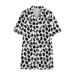 Hockey Puck Pattern Print Cotton Hawaiian Shirt