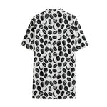 Hockey Puck Pattern Print Cotton Hawaiian Shirt