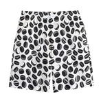 Hockey Puck Pattern Print Cotton Shorts