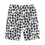 Hockey Puck Pattern Print Cotton Shorts