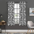 Hockey Puck Pattern Print Grommet Curtain Panels