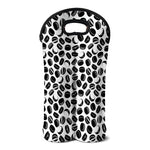 Hockey Puck Pattern Print Double Neoprene Wine Tote