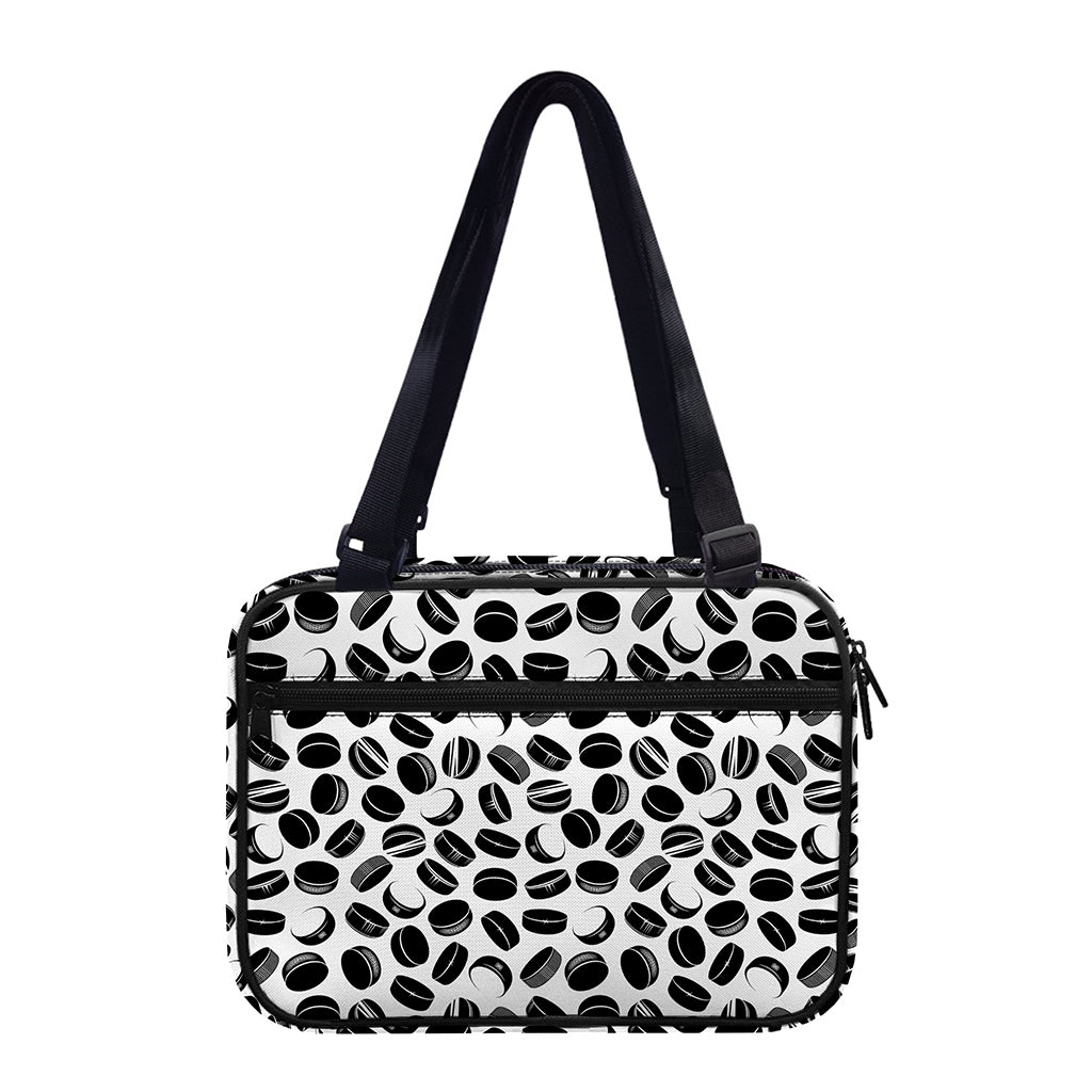 Hockey Puck Pattern Print Double Strap Bible Bag