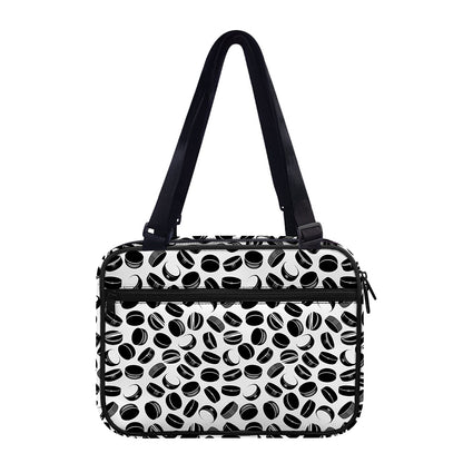 Hockey Puck Pattern Print Double Strap Bible Bag