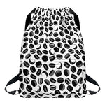 Hockey Puck Pattern Print Drawstring Backpack