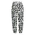 Hockey Puck Pattern Print Fleece Lined Knit Pants