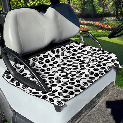 Hockey Puck Pattern Print Golf Cart Seat Cover