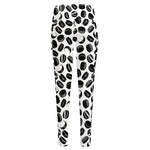 Hockey Puck Pattern Print High-Waisted Pocket Leggings
