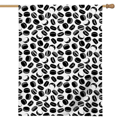 Hockey Puck Pattern Print House Flag