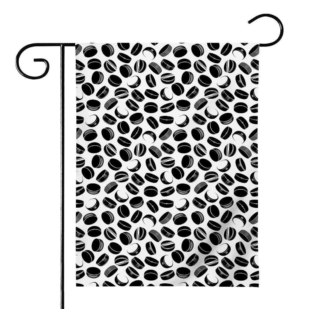 Hockey Puck Pattern Print House Flag