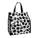 Hockey Puck Pattern Print Insulated Lunch Tote