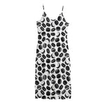 Hockey Puck Pattern Print Jersey Midi Cami Dress