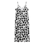 Hockey Puck Pattern Print Jersey Midi Cami Dress