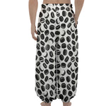 Hockey Puck Pattern Print Lantern Pants