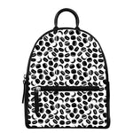 Hockey Puck Pattern Print Leather Backpack
