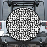 Hockey Puck Pattern Print Leather Spare Tire Cover