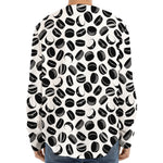Hockey Puck Pattern Print Long Sleeve Baseball Jersey