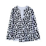 Hockey Puck Pattern Print Long Sleeve Short Coat