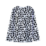 Hockey Puck Pattern Print Long Sleeve Short Coat