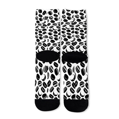 Hockey Puck Pattern Print Long Socks