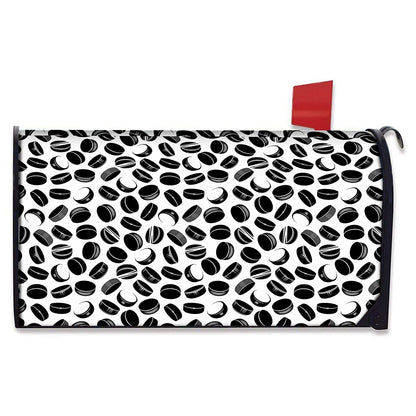 Hockey Puck Pattern Print Mailbox Cover