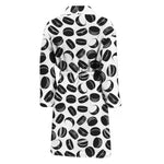 Hockey Puck Pattern Print Men's Bathrobe