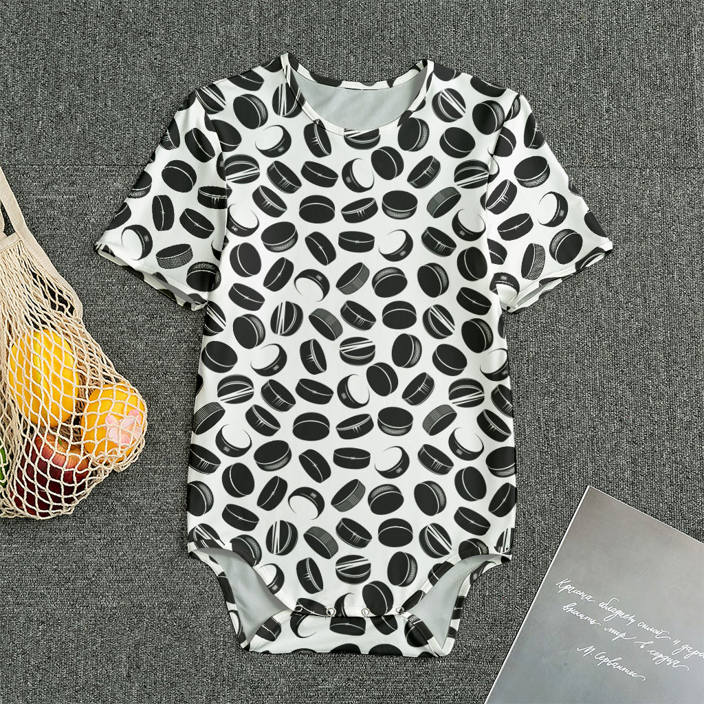 Hockey Puck Pattern Print Men's Bodysuit