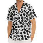 Hockey Puck Pattern Print Men's Deep V-Neck Shirt