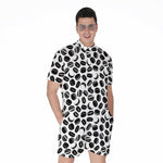 Hockey Puck Pattern Print Men's Rompers