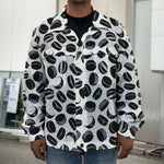 Hockey Puck Pattern Print Men's Shirt Jacket