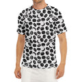 Hockey Puck Pattern Print Men's Short Sleeve Rash Guard
